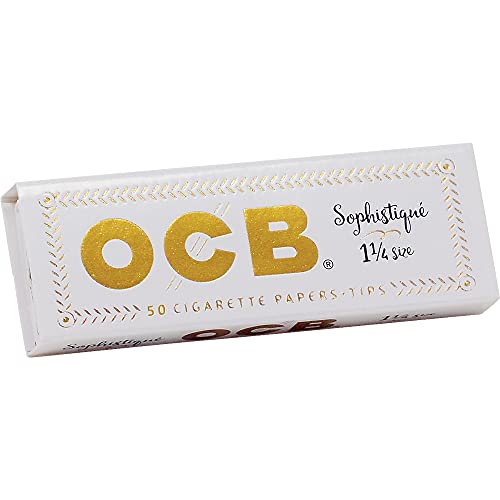 Ocb Sophistique Cigarette Rolling Papers ~ 1 1/4 + Tips ~ 3 Pack Includes American Rolling Club Tube #TOP1