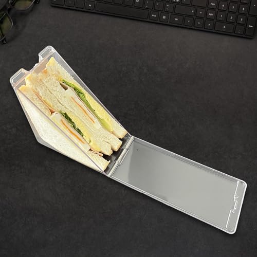 Cajas de sándwich triangulares porta sándwich hermético para mochilas escolares 3