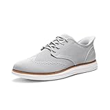 Bruno Marc Zapatos Verano Hombre Vestir Transpirable con una Plantilla de Malla y EVA para Respuesta Zapatos Ligeros y Fáciles de Poner y Quitar,Size 43.5,Gris,BMUMOX2415