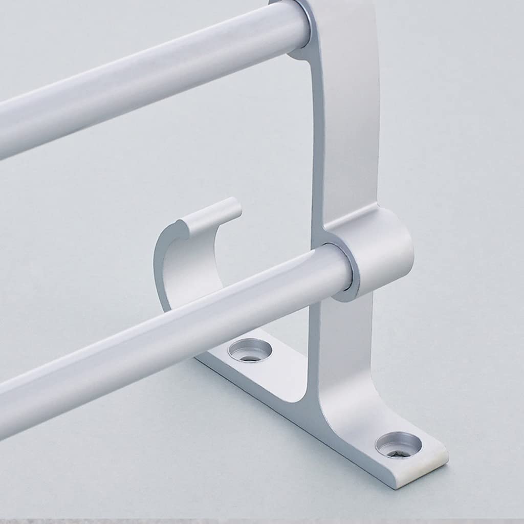 WDX - Wieszak na ręczniki łazienkowe łazienka przestrzeń aluminiowy wieszak na ręczniki podwójny pręt wieszak na ręczniki łazienka wieszak na ręczniki łazienka wieszak duża nośność (rozmiar: 70 cm)