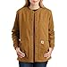 Carhartt Chaqueta de Lino con Botones de presión, Cuello Acanalado, Corte Holgado Delantal Abotonado de utilidades de Trabajo, marrón, Tallaúnica para Mujer