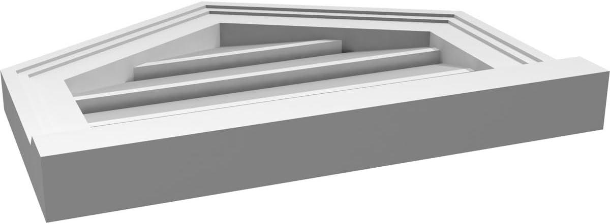 GVSPE18X1403SF-07 Peaked Top Brickmould Sill Frame, Primed Tan Signature Series Surface Mount Gable Vents, 18-in. W x 14-in. H, Unfinished