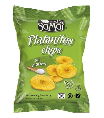 Platanito Snack Salato 75g – 15 pezzi – Chips di platano croccante