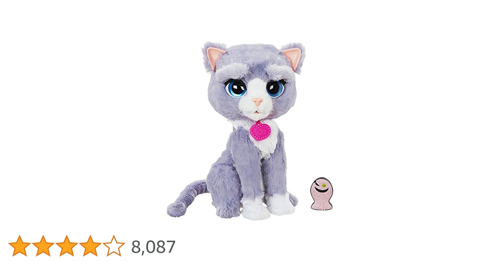 ファーリアル　本物みたい！動くグレーの猫のぬいぐるみおもちゃ F1925 furReal Fuzzalotsファーリアル たのしくおせわ