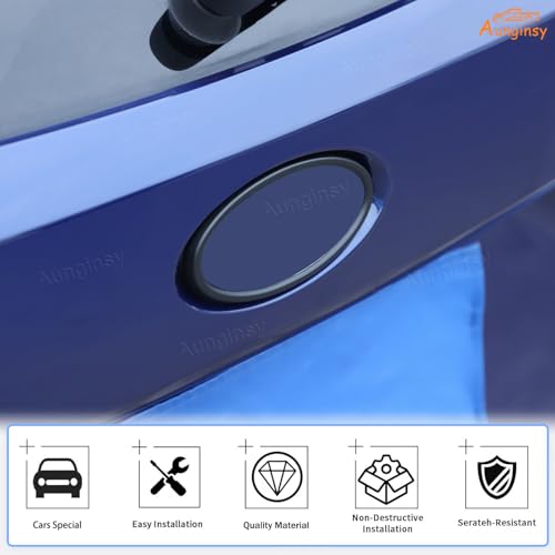 Image of Aunginsy Rear Tailgate Emblem Cover Trim Compatible with Subaru Crosstrek GU 2024 2025 Car Trunk Emblem Badge Logo Cover Center Logo Decorative Circle Ring Protection Cover ABS Exterior Accessories
