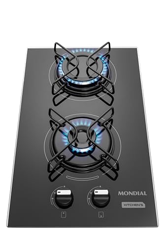 MONDIAL Cooktop a Gás, 2 Bocas, Preto/Inox, Bivolt - CTG-04