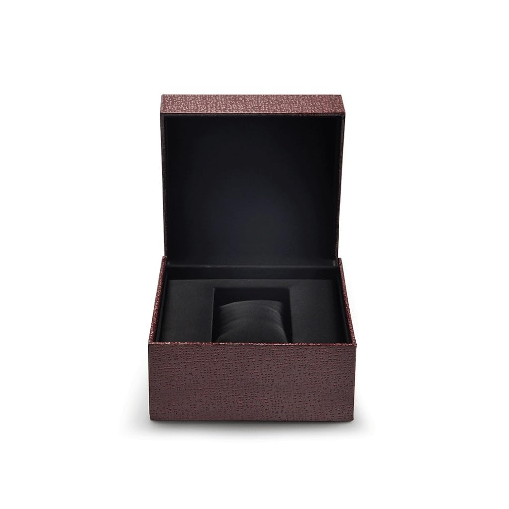 Boîte de rangement de montre de bijoux en similicuir surpiqué