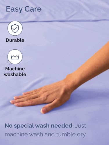 Image of Extra Deep Split King Fitted Sheet - Single Fitted Sheet Only - Lavender | Easily Fits 18 inch to 24 inch Mattress, Soft, Wrinkle Free, Breathable & Comfy, Extra Deep Pockets Hotel Luxury Fitted Sheet
