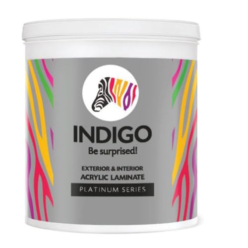 Image of Indigo Acrylic Laminate Platinum Series | Durable Acrylic Laminate Semi-Gloss Finish| Premium Paint | Semi-Gloss finish | 1 Liter | Maroon