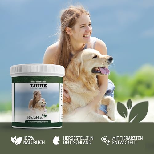 TJURE Relax Plus 500 g Pulver | Ergänzungsfuttermittel mit B‑Vitaminen, Magnesium & L‑Tryptophan | Zur ernährungsphysiologischen Unterstützung in besonderen Phasen