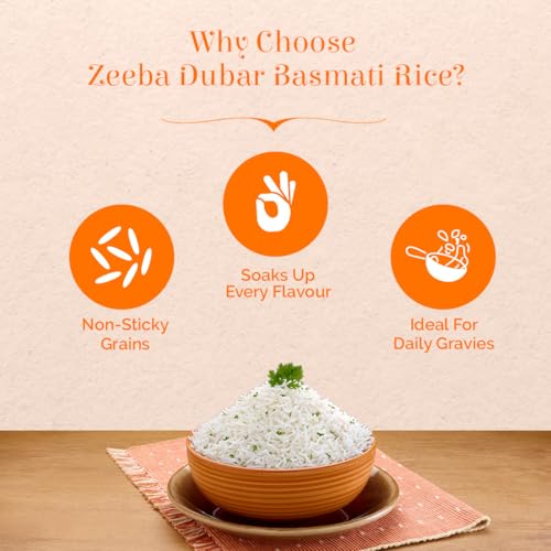 Image of Zeeba Dubar Basmati Rice 1 Kg, Smart Choice at Smart Price (Cooked length up to 16mm)*