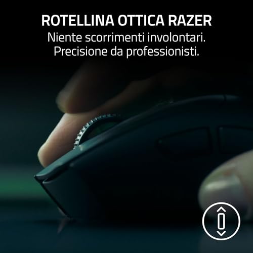 DeathAdder V4 Pro - Mouse senza fili ergonomico per eSport ultraleggero - 57g - 2,4 Ghz Hyperspeed - Focus Pro 45K Sensore - 8K Hz Polling - Ottici Switches Gen-4 - PC/Mac | Bianco - Mouse gaming - Immagine 5