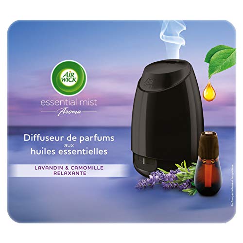 Air Wick Diffuseur d'Huiles Essentielles Essential Mist + 1 Recharge Parfum Lavande 20 ml