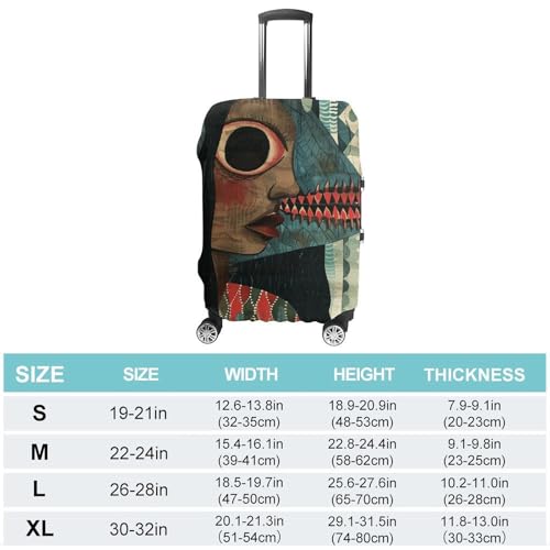 Travel Luggage Cover Elastic Suitcase Protector Anti-Scratch Washable Red Wavy Lines Female Luggage Sleeve Tsa Approved Carry on Covers Baggage Cover Fits 18-32 Inch Luggages2