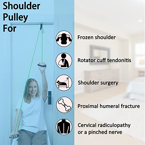 Image of Shoulder Pulley Over The Door Physical Therapy System, Exercise Pulley, Alleviate Shoulder Pain and Facilitate Recovery from Surgery