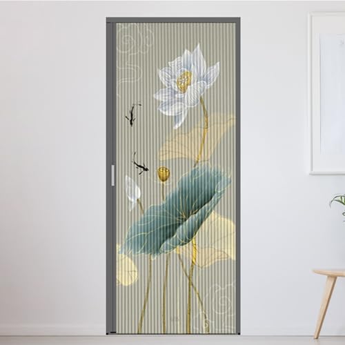 Porta A Fisarmonica Interna Senza Perforazione, Porta Pieghevole A Scomparsa/divisorio Per La Privacy Per La Dispensa Del Bagno Dell'appartamento Casa, Porta Dell'armadio Bifold(A,70x200cm/27.5x78.7in