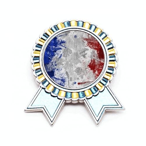 Broche drapeau de la France Country City M métal insigne tricolore veste