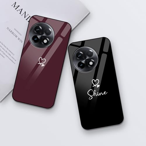 Image of COLORflow Back Cover Compatible with OnePlus 11R 5G | Cute Korean Hearts Customized | Shockproof TPU Bumper with Camera Protection Back Cover Compatible with OnePlus 11R 5G