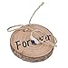 Da.Wa 1 coussin en bois rustique chic pour alliances - Personnalisable - Cadeau de mariage pour les couples