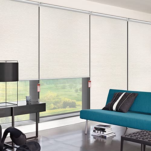 Homebox 100% Blackout Roller Window Shades,Faux Wooden Window Blinds,Roll Up And Pull Down Shades For Indoor Window,Window Shade For Home,Beige,20" W X 72" H #TOP1