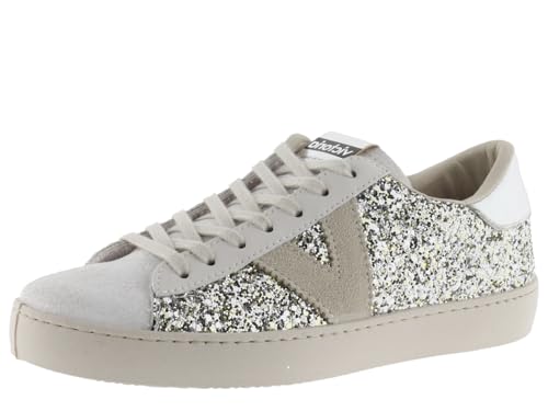 victoria Basket Berlín Glitter & Piezas Piel & Serraje En Contraste 1126196 para Mujer Plata 35