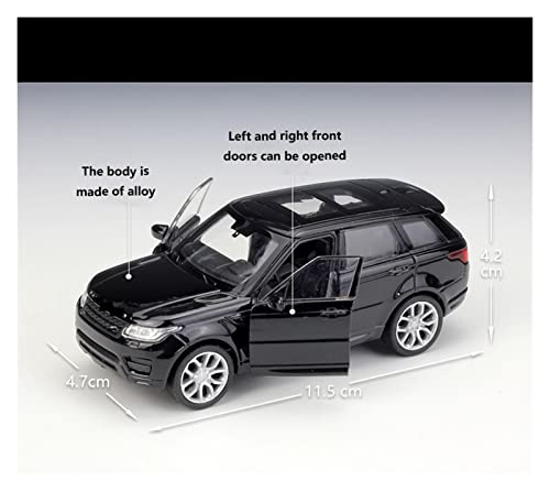 Modelo Land Rover Range Rover 1:36 Metal Negro miniatura 3