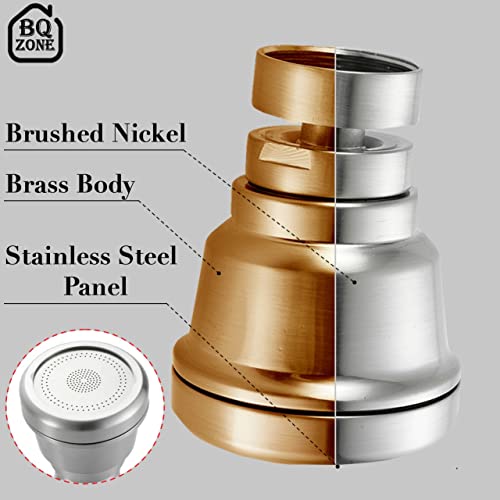 Kitchen Faucet Head Replacement,Faucet Sprayer Attachment For Kitchen Sink,Kitchen Tap Head Rotatable,Anti-Splash Kitchen Faucet Nozzle Head,Water Saving Faucet Aerator For Sink (Brushed Nickel) #TOP3