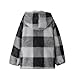 Kids Winter Warm Plush Coat Trendy Plaid Jackets Zip Up Hoodie Boy Girls' Clothing Fleece Hooded Outwear for Chlidren Casual Fuzzy Outerwear with Pockets Sherpa Jacket Lamb Flannel Hoodies 2025 Gray