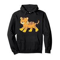 Cute Tiger in Rain Boots Safari Animal Lover Pullover Hoodie