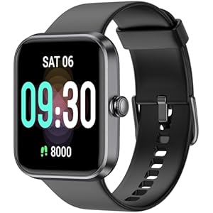Smart Watch, Swimming Waterproof Fitness Tracker with Heart Rate, SpO2 and Sleep Monitor, 44mm Fitness Watch for Women Men, Step Calories Tracker, Smartwatch Compatible with iOS Android Phones