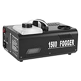 TC-Home 1500W Vertical Stage Fog Smoke Machine 2L Upspray Fogger with Wireless/Wire Remote