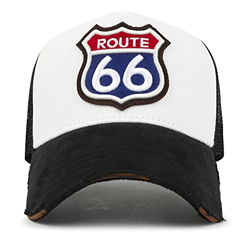 ililily Road Trip Vintage Distressed Snapback Trucker Hat Baseball Cap