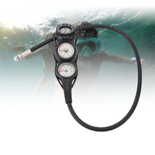 Consola de buceo de 3 elementos EMUKOEP con manómetro brújula y profundímetro 2