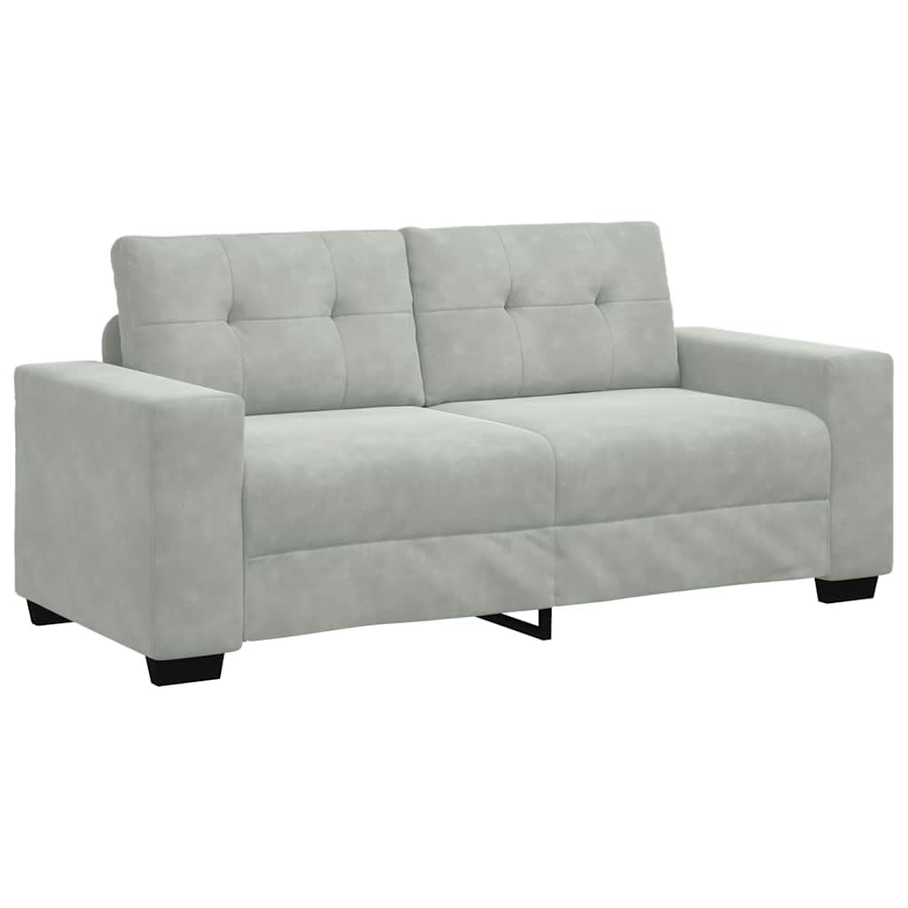 Velours Doux Détente Confort Modèle Causeuse 180x77x82 cm Gris