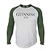 Guinness Men's Grey Cotton Vintage Baseball Style Long Sleeve T-Shirt, L