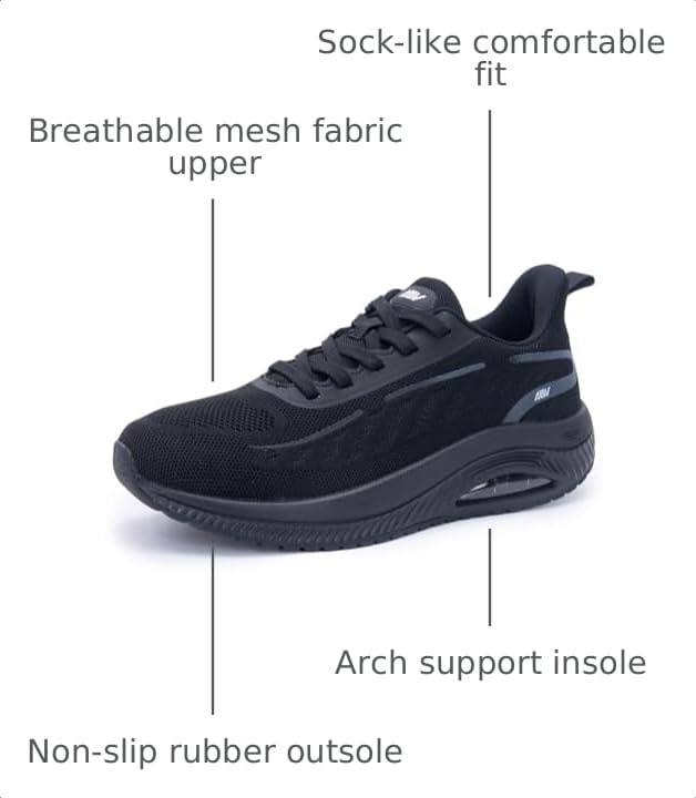 Image of Women Arch Support Walking Shoes,Orthotic Non Slip Sneakers Comfort Working Shoes for Foot Pain Relief