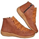 moda botines invierno 2018 SUELA DE GOMA ANTIDESLIZANTE: la suela de goma está texturizada para mantener el agarre en terrenos irregulares y resbaladizos, suela de tracción con tacos de goma flexible.