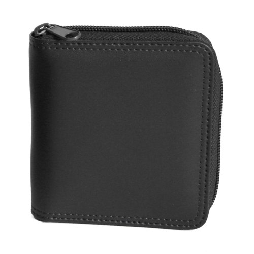 Royce Leather Zip Around Men's Wallet (Black) #TOP6