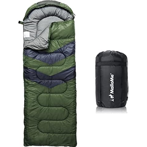 MalloMe Sleeping Bags for Adults & Kids - Ultralight Backpacking Sleeping Bag for Hiking Cold Weather & Warm - Lightweight Compact,Summer & Winter Girls Boys 1 & Double 2 Person Cover