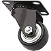 Swivel Caster Wheels Rubber Base with Top Plate & Bearing Heavy Duty with Pack of 4 Black by Online Best Service (1.5
