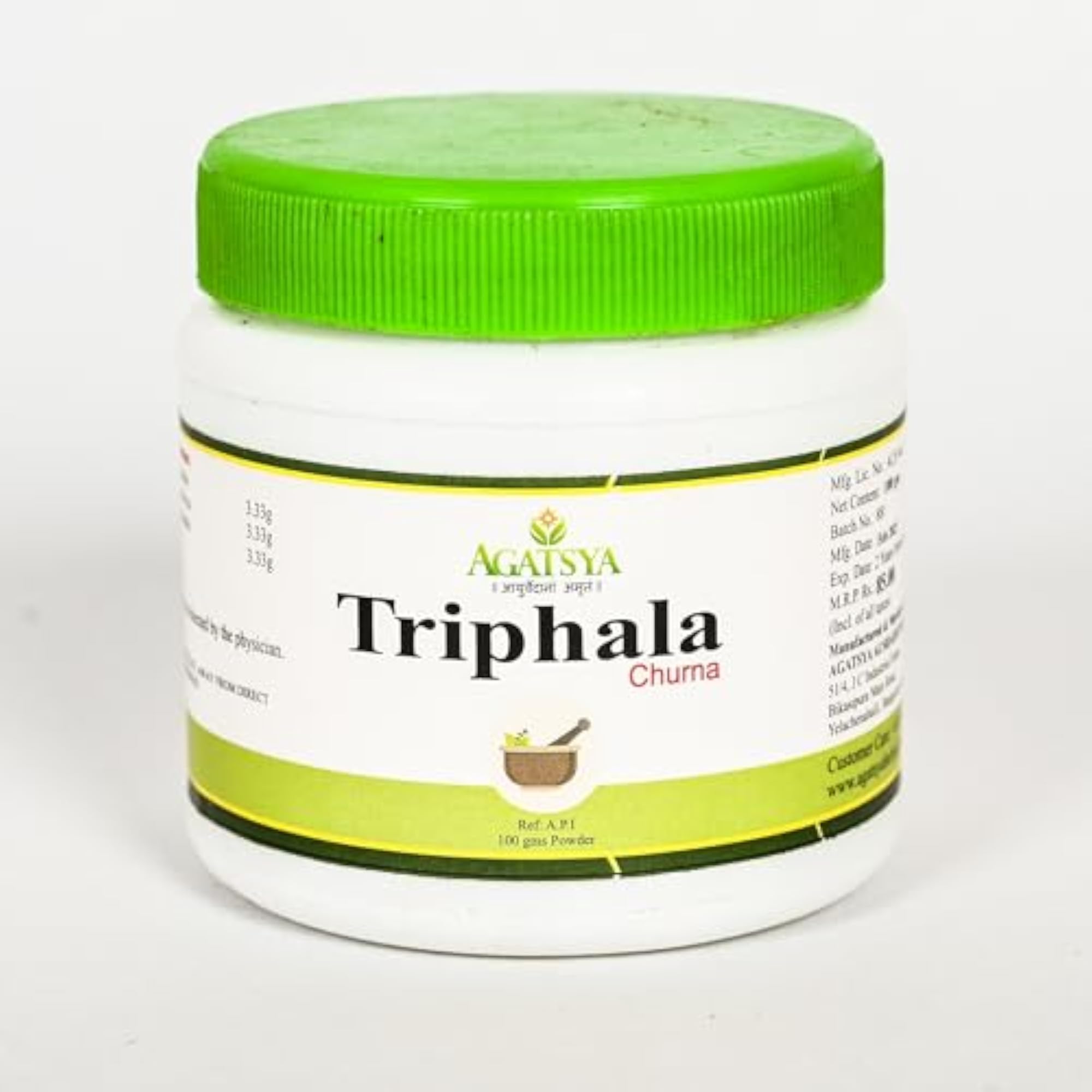 AGATSYA Triphala Churna 500G, Ayurvedic Digestive Support