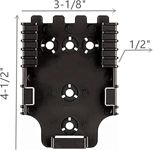 Quick Lock System Kit,Quick Release Accessory With Qls19 And Qls22 Adapter Base, Polymer Accessory With Locking Fork And Receiver Plate - Black - 2 Ps #TOP2