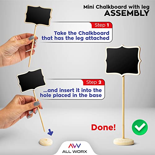 Mini Chalkboards Signs - Food Signs For Buffet, Restaurants, Weddings, Parties, And Events - Black Table Etiquette Sign - Includes 20 X Chalkboards With Different Sizes And 4 X Liquid Chalk Markers #TOP1