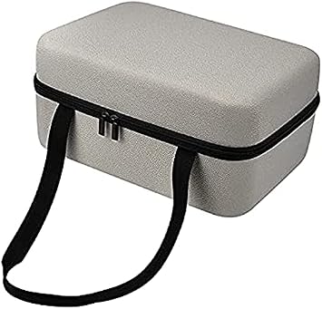 Home Projector Dust Proof Protective Cover, Hard EVA Travel Case for H3S 4K Projector, Storage Carrying Case Compatible with 3D 4K Home Projector, Carrying Handle + 2 Zips Beige