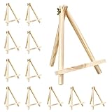 9 Inches Wood Tabletop Easels for Painting Canvas,Set of 12 Small Display Easels for Painting Art Cr