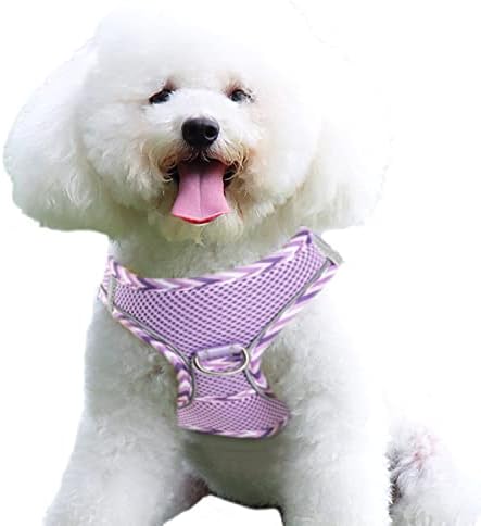 YUDOTE Step-in Reflective Harness Easy-on Easy-off 2-Layer Soft Mesh Vest with ID Tag Holder for Tiny Puppies,Kittens Daily Use,XXS,Black with Orange