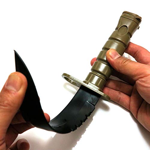 CYMA Soft Rubber Plastic M10 Knife with Sheath Tan Brown - Image 3