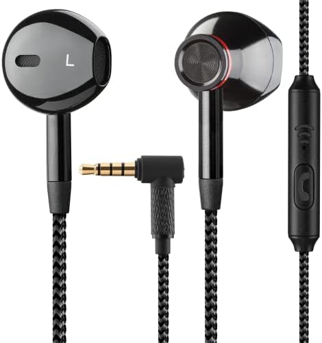 Ludos NOVA Wired Earbuds In-Ear Headphones, Earphones with Microphone, 5 Years Warranty, Noise Isolation Corded for 3.5mm Jack Ear Buds for iPhone, iPad, Samsung, Computer, Laptop, Gaming, Sports