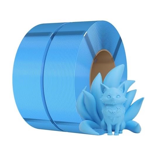 eSUN PLA Basic Refilament 1.75mm, 3D Printer Refill PLA for Fast Printing, 2KG Spoolless 3D Printing Filament, Light Blue