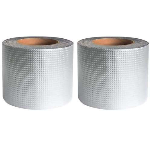 TIDTALEO 2pcs Self-Adhesive Butyl Waterproof Sealing Tape 5cm X 3m, Strong Leak Repair Tape for Roofs, Pipelines, and Outdoor Industrial Use